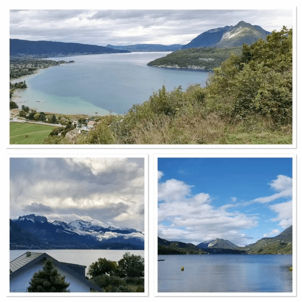 Week-end ua lac d’annecy – montage de plusieurs photos du Lac d’Annecy